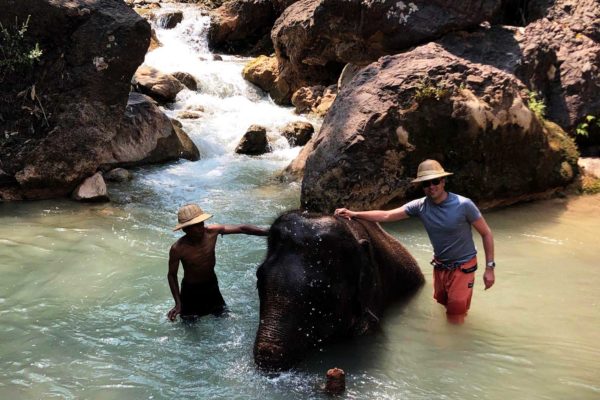 Bathing-with-an-Elephant-in-Myanmar